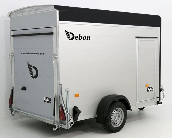 Remorque cargo Debon H:190cm 1,3t|Alu|Polybug|Porte|Noir