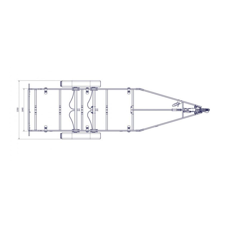7m-2m20 2x1500kg – 3000 kg – VLEMMIX – Remorque transport bateau - photo 2