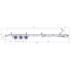 8m40-2m55 – 3X1350 kg – 3500 kg – VLEMMIX – remorque bateau - photo 2