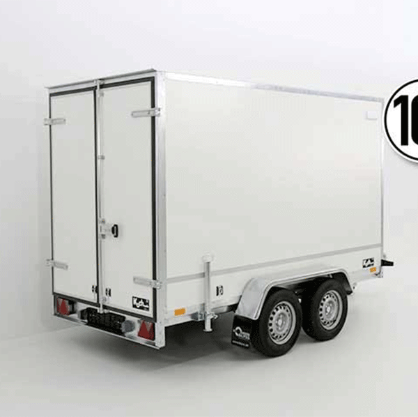 Remorque fourgon BK 146x357cm hauteur:180cm 1,3t