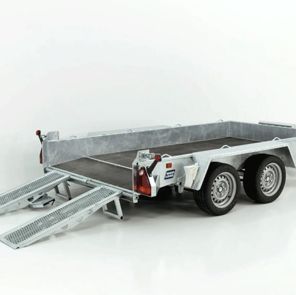 Remorque de chantier Variant Maxi Load 161×305 3,5t | Patins | Queue de castor arrière