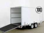 Hauteur de la remorque fourgonne : 190 cm 2,7 t | 100 km/h | Rampe