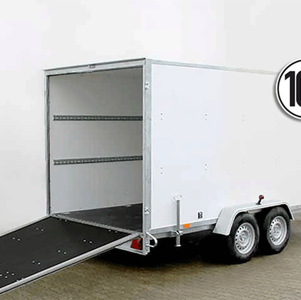 Hauteur de la remorque fourgonne : 190 cm 2,7 t | 100 km/h | Rampe