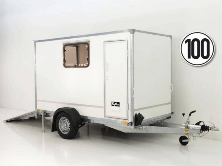 Remorque fourgon BK Hauteur : 180 1,3 t | Rampe | Porte | 2 fenêtres