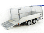 Twintrailer Benne basculante arrière multiple TT30-30 – 3,0 t | Ridelles 120 cm | Tandem | Filet