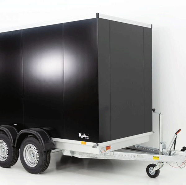Remorque fourgon Vezeko VK Sandwich Noir hauteur : 193cm 2,7t