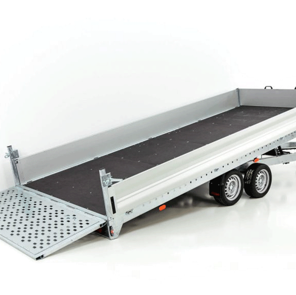 Remorque porte-engins Vezeko J35.51 MAX | 247 x 515 cm 3,5 t | Surface de chargement inclinable