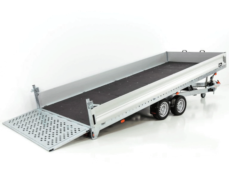 Remorque porte-engins Vezeko J35.51 MAX | 247 x 515 cm 3,5 t | Surface de chargement inclinable