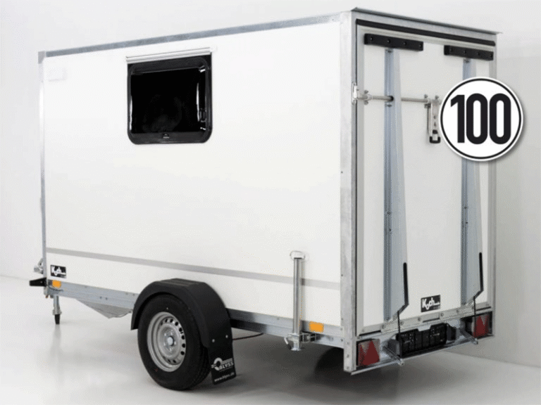 Remorque fourgon BK Hauteur : 180 1,3 t | Rampe | Porte | 1 fenêtre