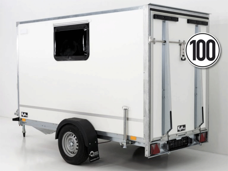 ANHANGER-12.png Remorque fourgon BK Hauteur : 180 1,3 t | Rampe | Porte | 1 fenêtre – Image 1