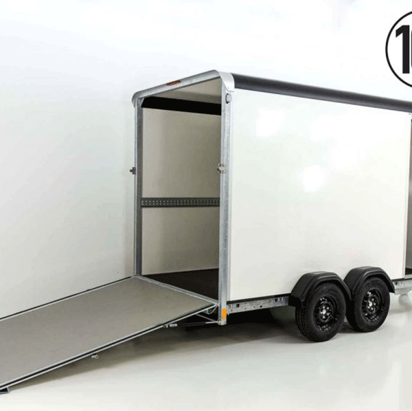 Remorque fourgon Henra Boxvan noir H:190 2,7t | Porte à rampe