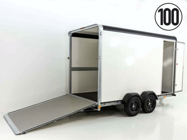 Remorque fourgon Henra Boxvan noir H:190 2,7t | Porte à rampe