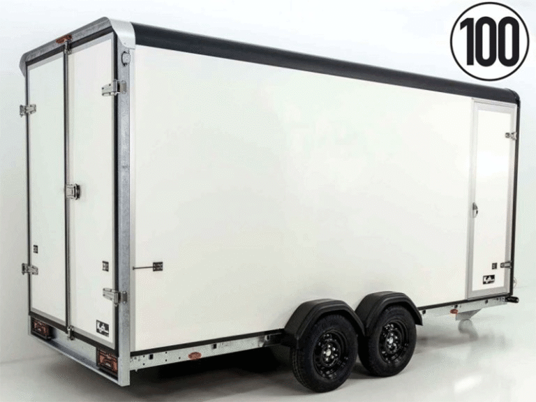 Fourgon Henra noir 183x465cm H:220 2,7t|Porte