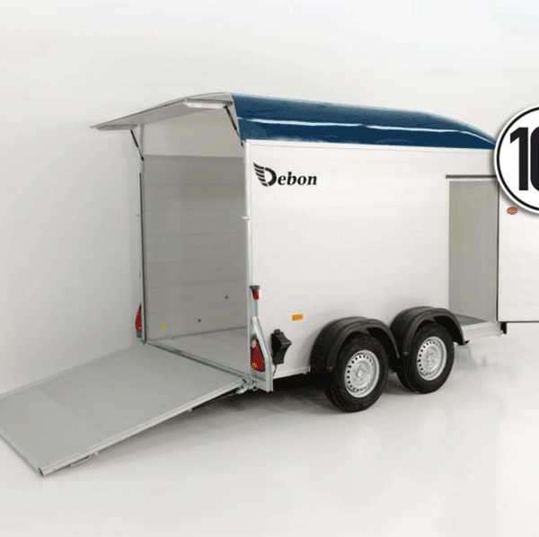 Remorque cargo Debon H:200cm 2.0t|Alu|Polybug|Porte|Bleu