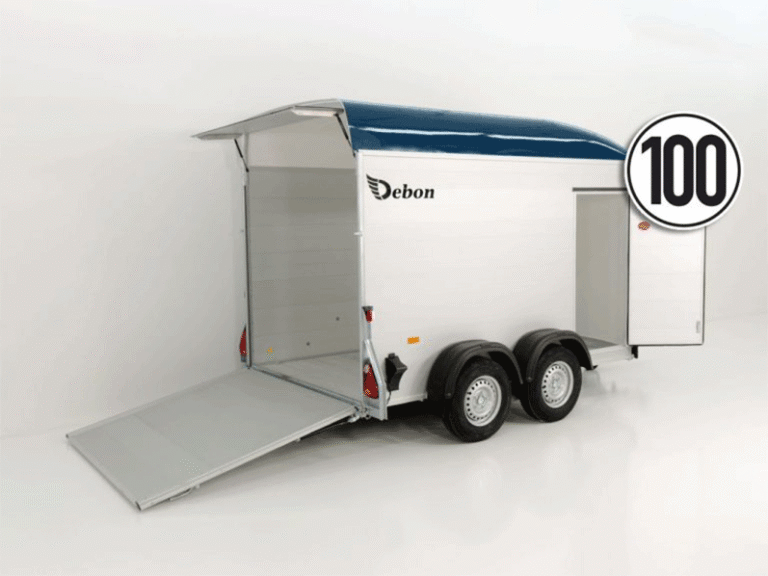 Remorque cargo Debon H:200cm 2.0t|Alu|Polybug|Porte|Bleu