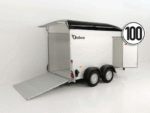 Remorque cargo Debon H:200cm 2.0t|Alu|Polybug|Porte|Noir