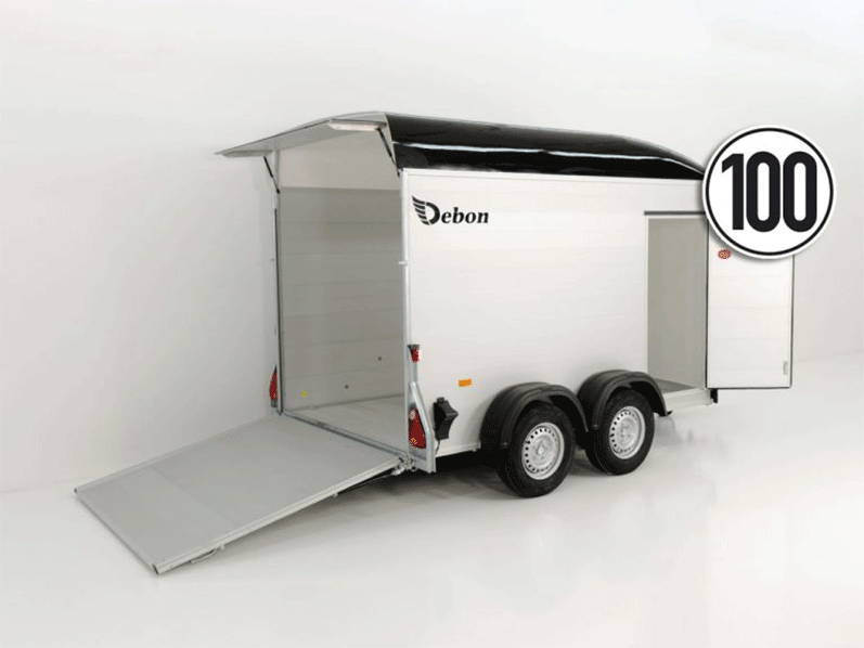 ANHANGERTTER.png Remorque cargo Debon H:200cm 2.6t|Alu|Polybug|Porte|Noir – Image 1