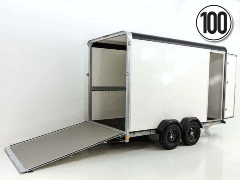 Remorque fourgon Henra 183x365cm H:220 3,5t|Rampe|Porte