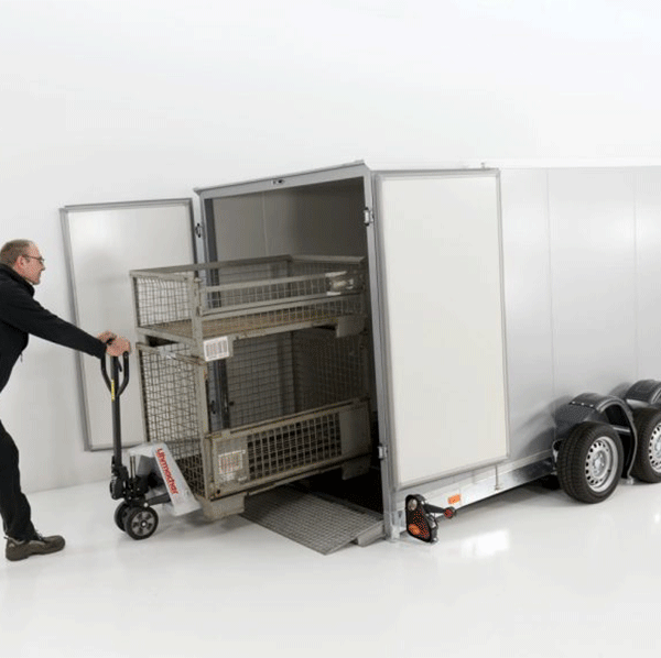 Remorque à abaissement de caisse Vezeko 3,5 t avec pompe électrique
