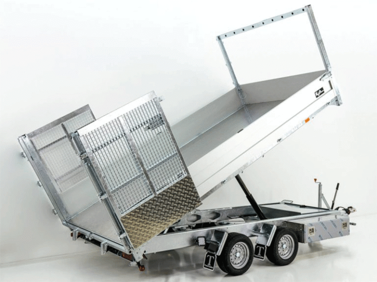 Twintrailer benne arrière multiple TT27-30 2,7 t | 183 x 309 x 40/120 cm | Tandem
