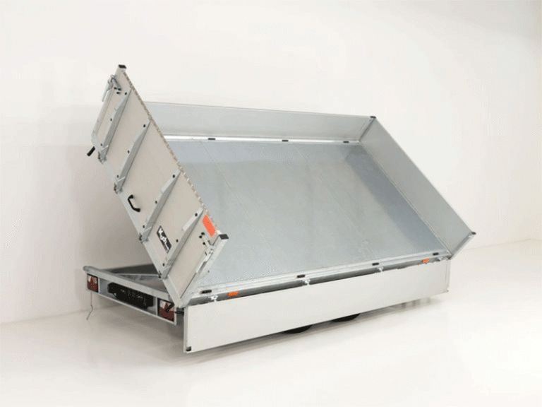 Benne basculante multi-trois voies Vezeko VMDK35.4 | 210 x 400 cm 3,5 t | Surface de chargement inclinable