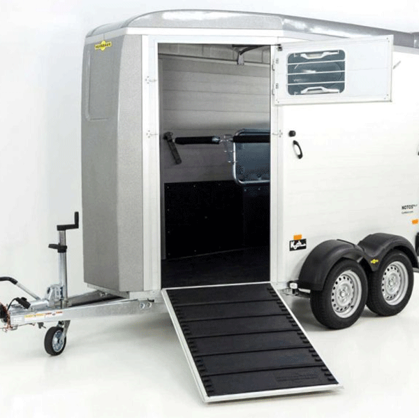 Remorque à chevaux Humbaur Notos Alu 2700 S – argent – sortie avant