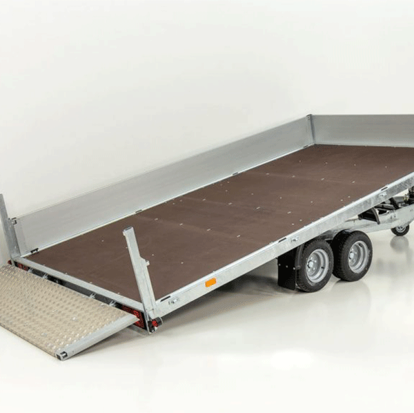 Remorque porte-engins Vezeko J30.43 | 210 x 430 cm 3 t | Surface de chargement inclinable