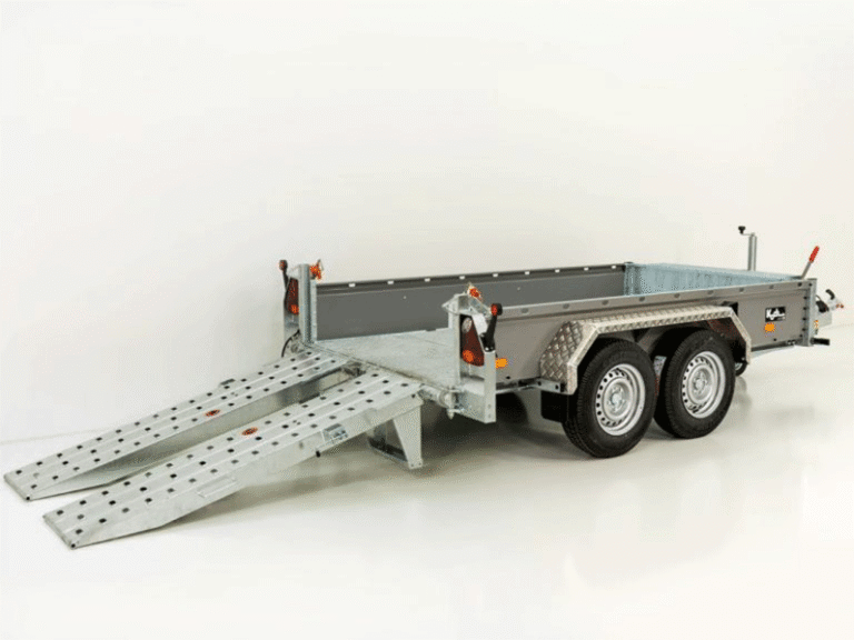 Remorque de chantier Vezeko BA 155x360cm 3,5t|SB|rampes pivotantes|gris