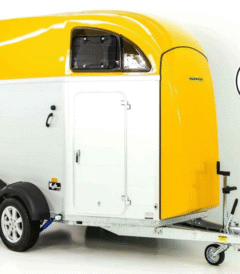 Remorque à chevaux Humbaur XANTHOS AERO 2400 | jaune | jantes en alliage