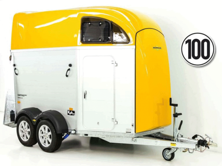 Remorque à chevaux Humbaur XANTHOS AERO 2400 | jaune | jantes en alliage