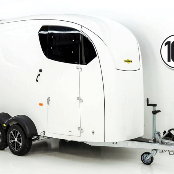 Remorque à chevaux Humbaur Maximus 2700 S | blanche | châssis à ressorts hélicoïdaux
