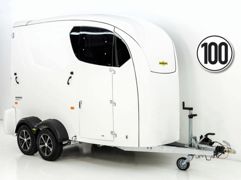 Remorque à chevaux Humbaur Maximus 2700 S | blanche | châssis à ressorts hélicoïdaux