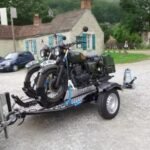 Remorque porte-moto abaissable et pliable 2 motos Cochet noir - photo 2