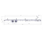 8m40-2m55- 2×1800 kg – 3500 kg – VLEMMIX – Remorque transport bateau - photo 2