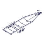8m40-2m55- 2×1800 kg – 3500 kg – VLEMMIX – Remorque transport bateau - photo 5