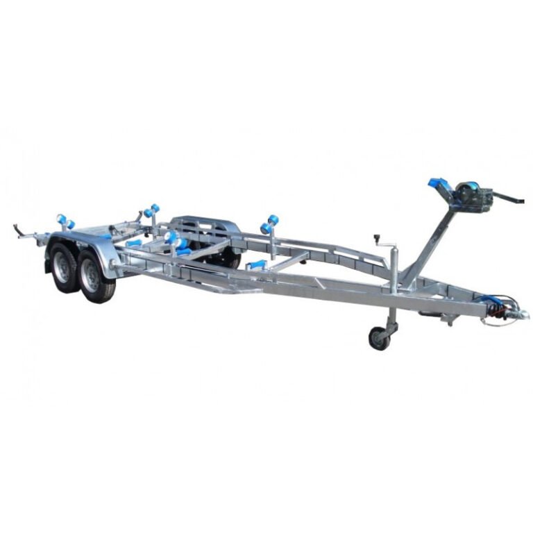 8m40-2m55- 2×1800 kg – 3500 kg – VLEMMIX – Remorque transport bateau