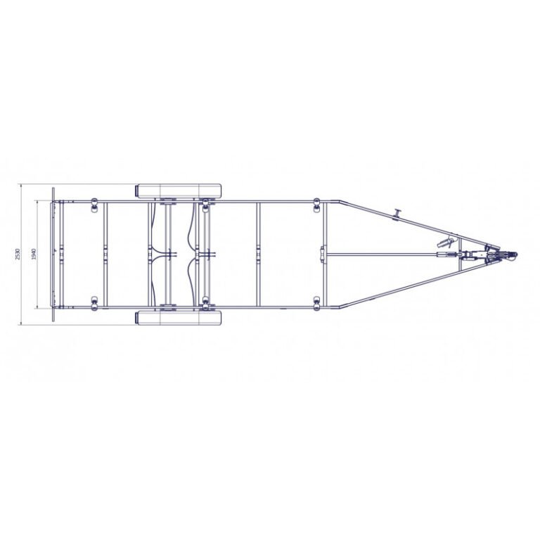 8m40-2m55 – 2×1350 kg – 2700 kg – VLEMMIX – Remorque transport bateau - photo 2