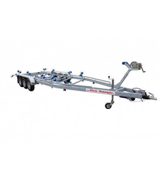 7m80-2m20 3x1350kg – 3×13500 kg – VLEMMIX – remorque transport bateau