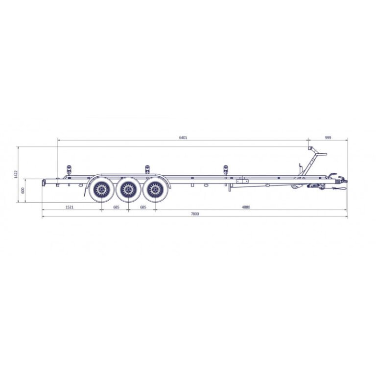 10m00 – 11m00 -7000 kg – VLEMMIX – Remorque transport bateau - photo 2