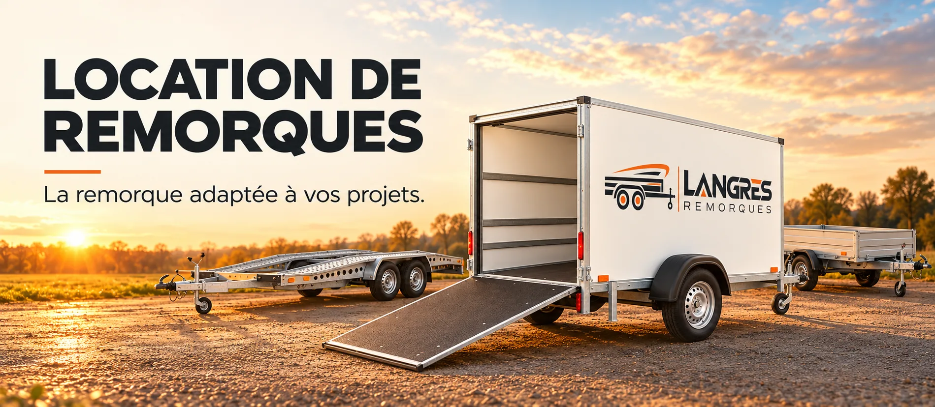 Location de remorques Langres Remorques : remorque fourgon, porte-voiture et bagagère